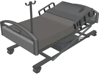 Hospital Bed 3D Model