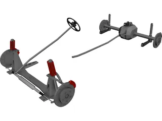 Car Chassis 3D Model