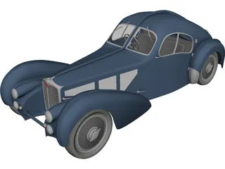 Bugatti Atlantic Coupe 3D Model 3D Preview