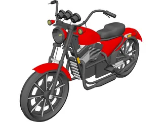 Harley-Davidson (1975) 3D Model 3D Preview