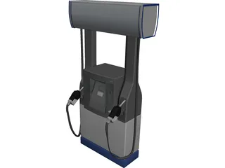 Chevron Gas Pump 3D Model