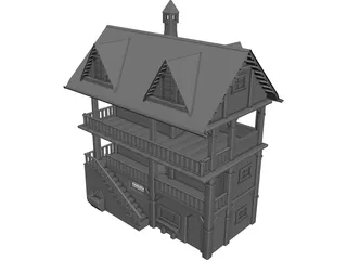 Rustic Home 3D Model 3D Preview