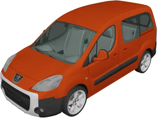 Peugeot Partner Tepee (2011) 3D Model