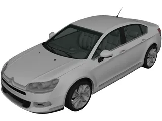 Citroen C5 Saloon 2009 Grátis Modelo 3D in Carros clássicos 3DExport