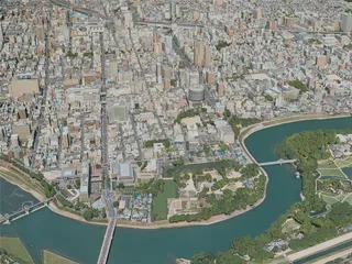 Okayama City, Japan (2021) 3D Model