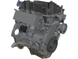 Honda Civic L15B7 Engine CAD 3D Model