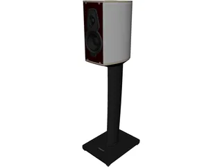 Studio Monitor Speaker with Stand 3D Model