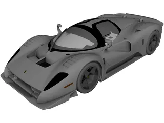 Ferrari P4/5 (2006) 3D Model 3D Preview