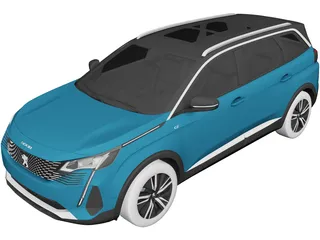 Peugeot 5008 (2021) 3D Model 3D Preview