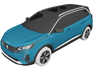 Peugeot 5008 (2021) 3D Model