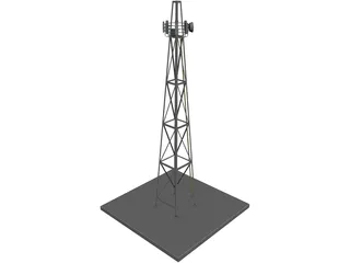 Cellular Tower CAD 3D Model