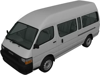 Toyota HiAce H100 Commuter (1992) 3D Model