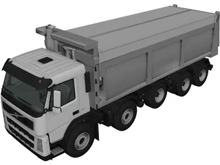 Volvo FM Truck 10x4 Dumper 3D Model