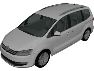 Volkswagen Sharan (2011) 3D Model