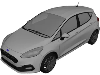 Ford Fiesta Sport (2021) 3D Model 3D Preview