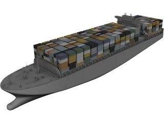 Cargo Ship 3D Model 3D Preview