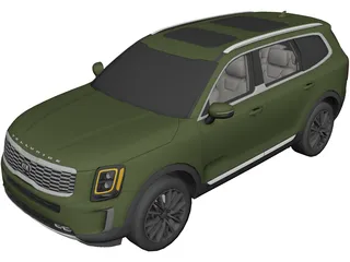Kia Telluride (2020) 3D Model 3D Preview