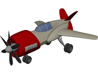 Racing Airplane 3D Model 3D Preview