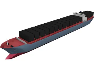 Container Ship 3D Model