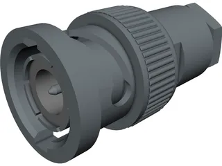 BNC Plug 3D Model