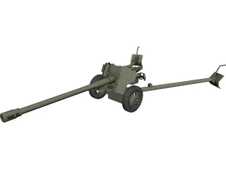 D-44 AT Cannon 3D Model