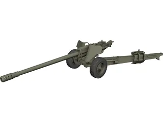 M-46 Field Cannon 3D Model