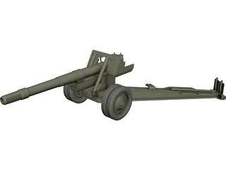 ML-20 WW2 Cannon 3D Model