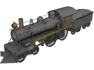 Steam Locomotive 3D Model