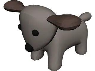 Toy Dog 3D Model 3D Preview