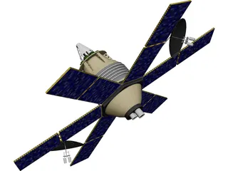 Communication Satellite 3D Model