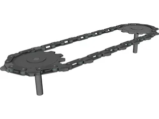 Chain Drive 3D Model