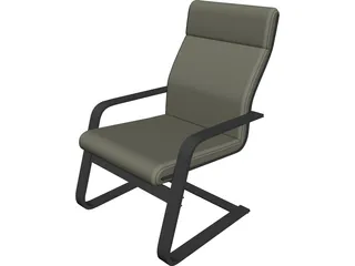 Laminated Wood Style Chair 3D Model