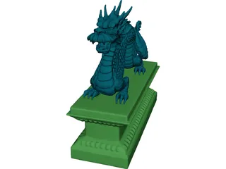 Chinese Dragon Statue 3D Model