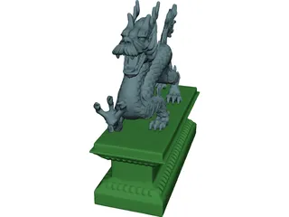 Chinese Dragon Statue 3D Model