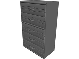 Upright Dresser 3D Model