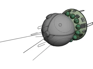 Vostok Spacecraft 3D Model