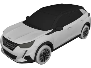 Peugeot 2008 GT-Line (2020) 3D Model 3D Preview