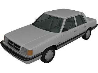 Dodge Aries K Sedan (1988) 3D Model