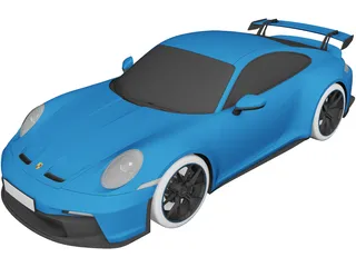 Porsche 911 GT3 (2022) 3D Model 3D Preview