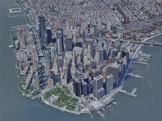 New York City, Lower Manhattan, USA (2021) 3D Model