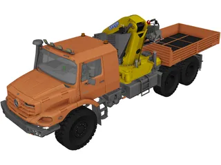 Mercedes-Benz Zetros 6x6 Sattel 3D Model