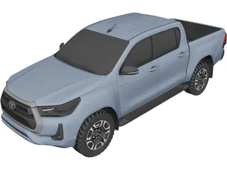 Toyota Hilux G6 2.8 (2022) 3D Model 3D Preview