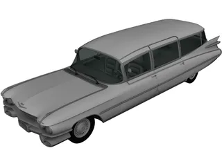 Cadillac Fleetwood 75 Miller-Meteor Hearse 3D Model