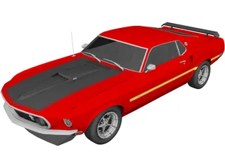 Ford Mustang Mach 1 (1969) 3D Model