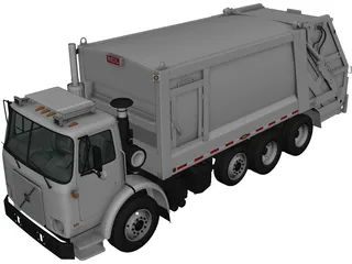 Volvo WX64 Garbage Truck Heil (2001) 3D Model