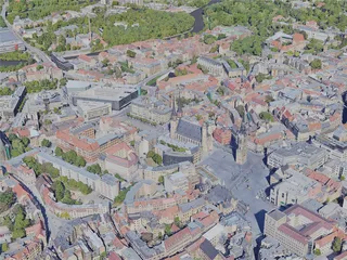 Halle (Saale) City, Germany (2021) 3D Model