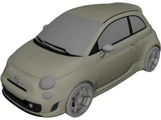 Fiat 500 Abarth Noire (2012) 3D Model