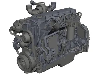 Cummins QSB-6.7 Engine 3D Model 3D Preview