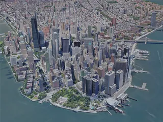 New York City, Lower Manhattan, USA (2022) 3D Model