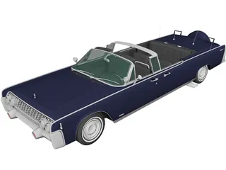 Lincoln Continental (1961) 3D Model 3D Preview